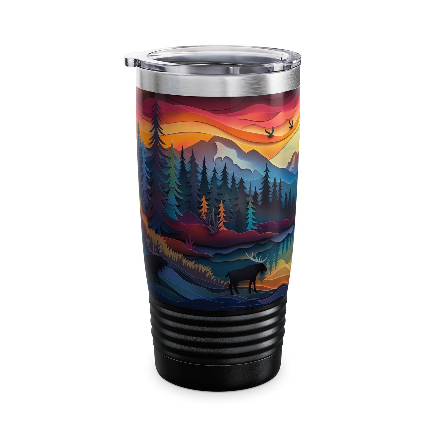 Totem - Papercut Wolf 103 - Tumbler 20oz