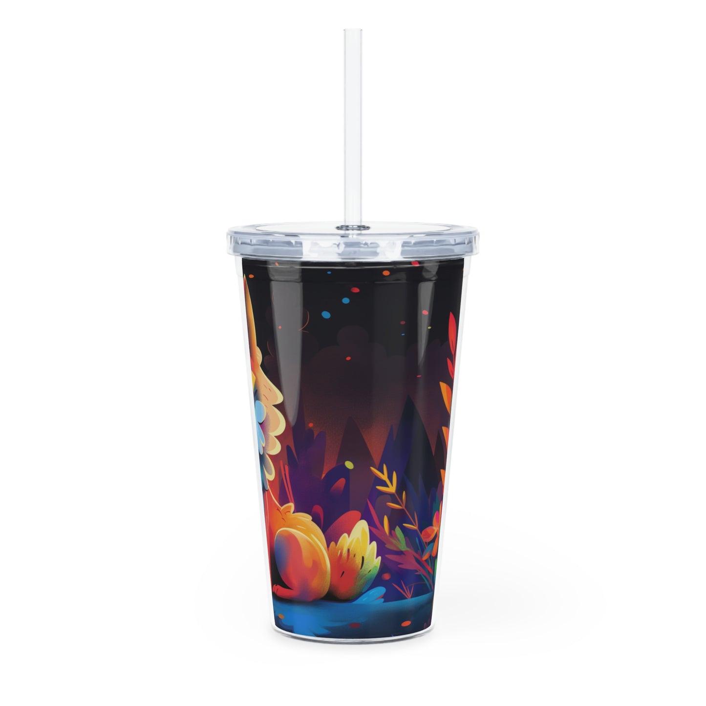 Omega - Wolf 202 - Plastic Tumbler with Straw