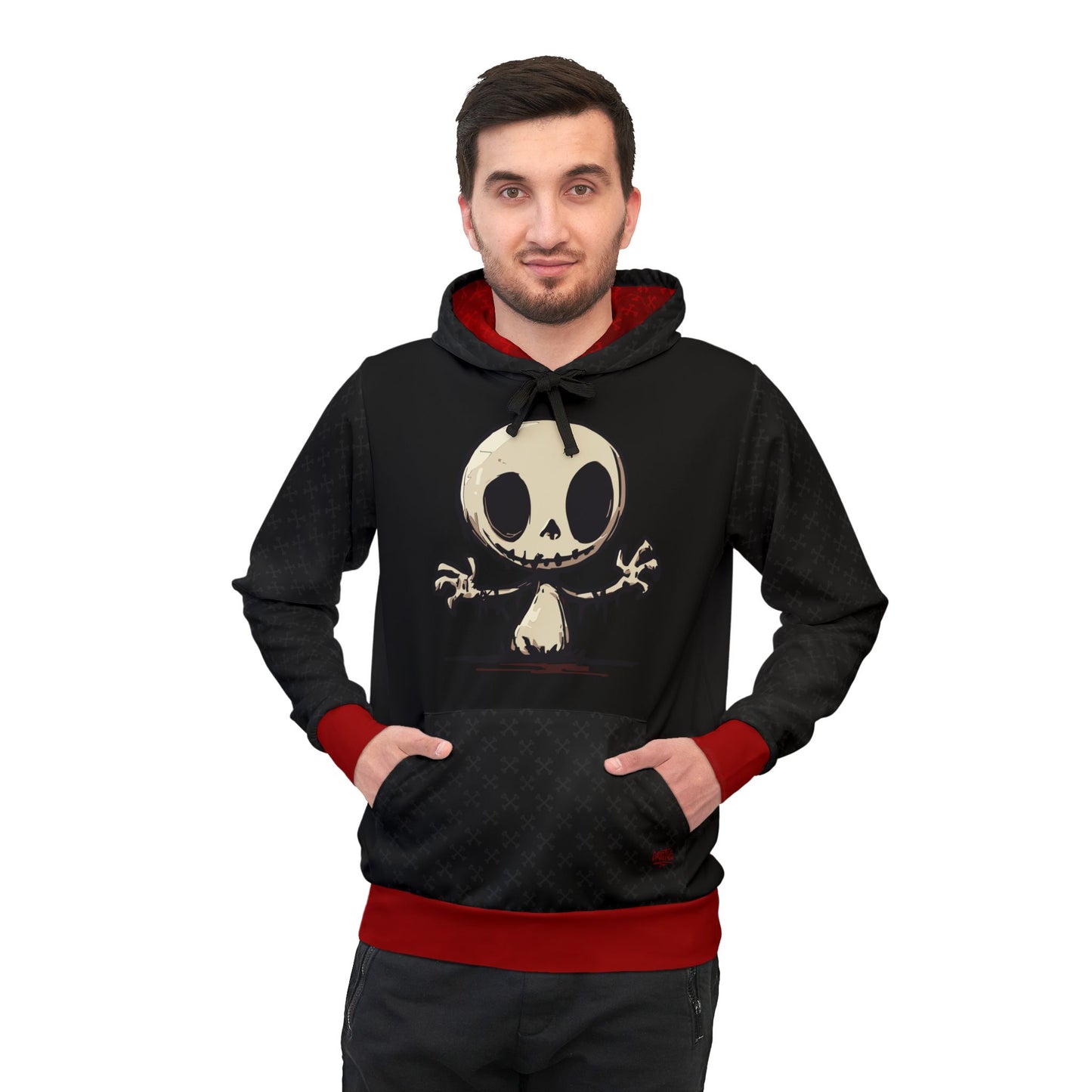 Skeleton 001 - All-Over-Print Hoodie