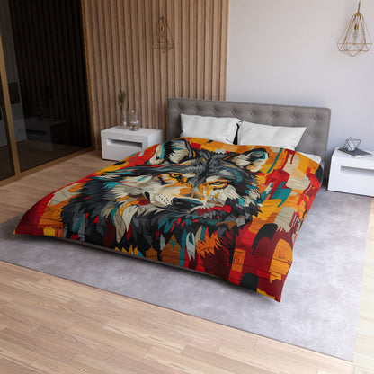 Totem - Wolf Quilt 006 - Microfiber Duvet Cover