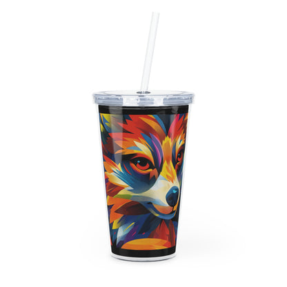 Omega - Wolf 201 - Plastic Tumbler with Straw