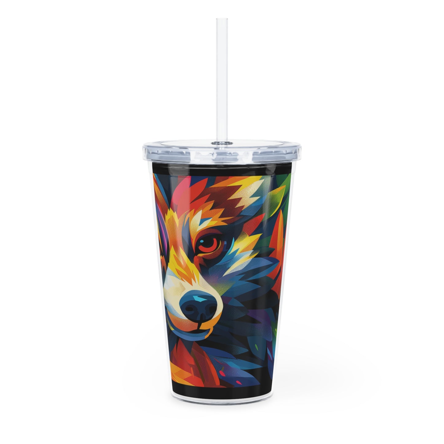 Omega - Wolf 201 - Plastic Tumbler with Straw